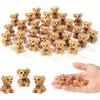 Lyreh 30 mini orsacchiotti in resina, graziosi orsacchiotti di peluche, piccoli animali, accessori perfetti per decorare auto, giardini delle fate, compleanni, matrimoni, feste, casa delle bambole (marrone)