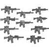 BricksStuff BrickArms Modern Combat Mission - Set di 10 fucili d'assalto per minifigure - Weapons militari di alta qualità, made in USA