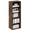 Furinno Basic Libreria Aperta a 5 Ripiani, Scaffale, Organizzatore Portaoggetti, 29 x 42.2 x 110.9 cm, Pino Ambra