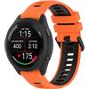 MELEJIA Cinturino in Silicone Compatibile con Garmin Vivoactive 5/Vivoactive 3/Venu Sq 2/2 Plus/Forerunner 165/Forerunner 245, 20mm Ricambio Cinturino, Regolabile Sportiva Cinturini-Arancione Nero