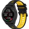 MELEJIA Cinturino in Silicone Compatibile con Garmin Vivoactive 5/Vivoactive 3/Venu Sq 2/Venu 2 Plus/Forerunner 165/Forerunner 245, 20mm Ricambio Cinturino, Regolabile Sportiva Cinturini-Nero Giallo