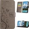 XINQCASE Cover per iPhone 8 Plus/iPhone 7 Plus, Custodia a Portafoglio in Pelle PU [Slot per Schede], Cover a Libro Flip Caso Custodia per iPhone 8 Plus/iPhone 7 Plus, Grigio