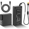NEEWER Q4/Q4PRO Kit Batteria Fittizia per Speedlight Flash Strobo da Esterno con Adattatore di Alimentazione AC e Cavo (Spina EU), 25V 10,4A Sostituzione per Batteria NB-Q4, Lunghezza 16,4piedi, NT-Q4