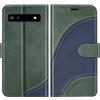 BoxTii Cover per Google Pixel 6A 5G, Custodia in PU Pelle Portafoglio per Google Pixel 6A 5G, Magnetica Cover a Libro con Slot per Schede, Verde