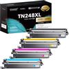 iNKPAD 4 Pack TN248XL Cartuccia Toner Compatibili per Brother tn248 tn248cmyk Cartuccia Toner Compatibili per Brother DCP-L3520CDWE DCP-L3560CDW MFC-L8340CDW MFC-L3760CDW MFC-L3740CDWE HL-L3220CWE