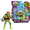 Playmates TURTLES - Raffaello Tartarughe Ninja 12 cm, Action Figure Collezionabile, Personaggio Articolato E Accessoriato Con Movimento Rotatorio Del Guscio, Dai 4 Anni