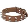 FUNAT Collare per Cani a doppia Fila con Borchie, Collare per Rivetti per Cani di Taglia Media e Grande, Catena per Cani con Collare per Cani In Pu