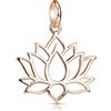 MATERIA by Matthias Wagner Materia, collana in oro rosa con ciondolo a forma di fiore di loto, in argento 925 placcato oro rosa, per donne e adolescenti, colore: Senza catena., cod. KA-69-Rose