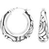 LeCalla 925 Sterling Silver Antique Vintage Inspired Filigrana Hoop Orecchini Leggeri Bali Style Chunky SMALL Click-Top Cerchio Orecchini per Donna 25 MM