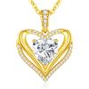 CDE Collana Donna Cuore Regalo Gioielli Donna Pendente Argento S925 Diamante in Moissanite 1-3ct Purezza VVS1 Colore D per Festa Della Mamma Compleanno San Valentino per Lei Mamma Fidanzata Moglie Amica