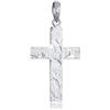 Kuzzoi Ciondolo a forma di croce in argento Sterling 925 massiccio per collane, ciondolo a forma di croce, realizzato a mano, altezza 54 mm, misura unica, Argento, Nessuna pietra preziosa