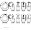 LOVANS 10 pz Clip Ferma Charm Stopper in Silicone, Distanziatore Beads Blocco per Bracciale Donna Argento Sterling 925, DIY Ciondolo Regalo per Amica