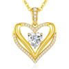 CDE Collana Donna Cuore Regalo Gioielli Donna Pendente Argento S925 Diamante in Moissanite 1-3ct Purezza VVS1 Colore D per Festa Della Mamma Compleanno San Valentino per Lei Mamma Fidanzata Moglie Amica