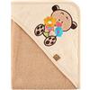 Be Mammy Asciugamano con Cappuccio 100% Cotone Neonato e Bimbo Oeko-Tex Standard 100 100cm x 100cm BE20-240-BBL (Beige - Orso)