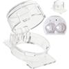 Your Day Mate Blocco di sicurezza per bambini per manopole, 2 pz, installazione senza rimozione della manopola, per manopole con Ø massimo 51 x 45 mm e distanza minima 63 mm, adesivo trasparente