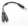 AGS Retail Ltd, AGS Retail Limited PC Gaming Headset Converter to PS4 / Xbox One Chat Adapter Cable - Turtle Beach, SteelSeries, Logitech, Sennheiser, Sades 3.5mm Male to 2 x 3.5mm Female-Gold Plated