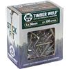 TIMBER WOLF Timber TW40030 Wolf - Viti per legno, 4,0 x 30 mm, confezione da 100, zinco e giallo (oro)