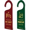 CHGCRAFT 2Pz Non Disturbare Cartello Porta Acrilico Segno Appeso Porta Rosso e Verde Segnaletica Pendente Maniglia Porta Decorazione, 24×9 cm