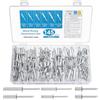 BOJIUKEJI 145 rivetti pop, rivetti ciechi in alluminio, rivetti pop, rivetti pop con estremità aperta, rivetti ciechi per metallo, legno, plastica (5 mm, 6 mm, 6,4 mm)