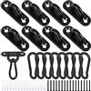 Kendwing 8 piastre oculari in acciaio inox, occhielli a vite M6, piastra per occhi con occhiello, fissaggio per ganci da soffitto, fissaggio a parete, tenda da sole, amache