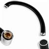 Topolenashop Canna di Ricambio Rubinetto Cucina Universale Girevole 35 cm | Design Moderno |Direzionabile | Compatibile Lavelli Monoforo | Installazione Facile Nero 87428
