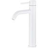 VALAZ Rubinetto Bagno Lavabo Alto Bianco | Miscelatore Lavabo Bagno Acqua Fredda e Calda, Risparmio Acqua | Installazione Facile | Ottone, Inossidabile, Elegante, Rotondo, Serie Jabalón