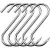 QILEMI Ganci da Macellaio Acciaio Inox 5 Pezzi Gancio a S in Acciaio Inox 190 mm per Macellaio Cucina Affumicatura Lavorazione della Carne