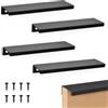 CAIXIANGYU 4 pezzi maniglie per mobili Maniglia porta nascosta mobili maniglie, per camera da letto cucina armadio, Nero 12cm/15cm (Nero,120MM)