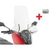 GIVI PARABREZZA COMPLETO SILENCE S01 125 2021-2022-2023 9541A+A9541A GIVI TRASPARENTE