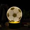Deluisho Luce notturna 3D Calcio, Luce Notturna per Bambini, 3D Lampada 16 Colori Telecomando Dimming Visual Stereoscopic Night Light, Regali Creativi per Bambini e Tifosi di Calcio