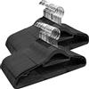 ABHENG Grucce in plastica, 50 Pezzi, Durevole,robuste, resistenti, Salvaspazio, Antiscivolo, Gancio girevole 360°, Ideato per T-shirt, Cappotti, Abiti, Camicette, Pantaloni, Giacca,Nero, APY0350B