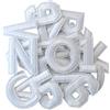 GUYI GYGYL - 72 toppe termoadesive con lettere e numeri, lettere bianche dell'alfabeto dalla A alla Z, numeri 0-9, per vestiti, cappelli, calze, jeans, accessori fai da te