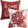 Aisybaklyn Rosso Dalia Copricuscini Divano 40x40 cm Cuscini per Divano Federe Decorativi Velluto Motivo Geometrico Fodera Cuscino Quadrato Morbido Fodere Camera da Letto Soggiorno Decorazione per le Feste