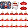 Meenewching 20 candele galleggianti in metallo, rosse metalliche, senza profumo, effetto metallico, 37 mm, candele galleggianti decorative per matrimoni, piscine, feste, spa, vasche da bagno