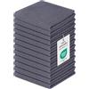 Moosfor Strofinacci 100% cotone, set da 12 pezzi, 30 x 30 cm, morbidi strofinacci da cucina, assorbenti, spessi e di alta qualità, colore: grigio scuro