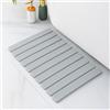 Pure 4Home Tappeto Bagno Diatomite Pieghevole 60x39cm | Pietra Assorbente con Rete Antiscivolo per Doccia o Cucina | Asciugatura Rapida e Sicura | Tappeto in Pietra Naturale (Grigio)