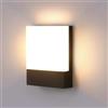 Lightsjoy Applique da Parete Esterno 18W Lampada da Parete Esterna Led Impermeabile IP65 Luce a Muro in Alluminio Esterni Luci da Parete per Balcone Giardino Veranda Garage Patio 3000K - Bianco Caldo