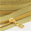 Sawoake # 5 cerniere a spirale in nylon metallico in ottone anticato, 10 m con 10 pezzi tira da The Yard Bulk Coil Zipper Roll per fai da te cucito borse artigianali
