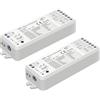 icever WT5 - Set di 2 controller LED WiFi senza fili, RGBW, 2.4GHz, compatibile Tuya, Echo, Smart Life, telecomando RF per illuminazione interna Premium (senza alimentazione
