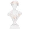 Tomotato Statua Busto della Dea Greca in Resina, Scultura Classica in Stile Europeo per Arredamento Casa, Statuetta Retro per Tavolino da Salotto e Libreria, Decorazione Artistica Vintage, Bianco