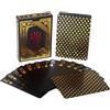 Hopewey Poker Carte da Gioco Carte da Gioco Classiche in PVC Impermeabile Carte da Poker in plastica Playing Cards Nero Carte da Gold