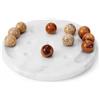 Radicaln Premium Handmade Red & Coral Marble Tic Tac Toe Gioco da tavolo 25,4 cm - Lusso gioco di strategia in pietra naturale per adulti, decorazione per la casa e tavolo da caffè notte gioco