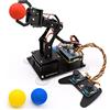 Adeept Kit braccio robotico 5-DOF per Raspberry Pi 4 B 3 B+ B A+, programmabile fai da te codifica STEM braccio robot educativo a 5 assi con codice Python e tutorial (PDF) (nero)