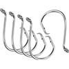 PATIKIL 2/0# Pesca Cerchio Ami, 10pz 1.22 L Carbonio Acciaio Offset Amo con Barbe per Acqua Dolce Acqua Salata, Nero