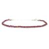 Eloboe essence Bracciale in pietra naturale granato 2mm e argento sterling regolabile da 16cm a 19cm