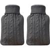 GYIOFAI 2 Pezzi Copri Borsa Dell'acqua Calda Lavorata a Maglia, Copri Borsa Acqua Calda da 2L in Peluche, Solo Copertura Nessuna Bottiglia (Grigio)