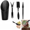 Syiyunran Garden Planters Tool Piantatore Per Piantine Orto - Set 4 Pezzi, Nero, Attrezzi da Giardino Ausilio la Piantagione Strumenti di Bulbi Fiore Strumento Tagliafori, Piantare Fiori