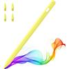 MoKo Penna per iPad (A16) 11a 10a 9a Gen, Penna Stilo per 2018-2026 Apple iPad 11-6, Mini 7-5, Air M3/M2 11/13/5/4/3, Pro M4 13/12.9/11 Sensibilità di inclinazione,Ricarica Rapida USB-C, Giallo
