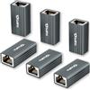 YUETUOL Connettori RJ45 10 Gigabiti, Connettore Prolunga Cavo Lan, Accoppiatore RJ45 Grigio, Estensore di Rete Femmina R J45 per Cavo LAN Ethernet, Cat8, Cat7, Cat6, Cat5e, Cat5 (6 Pezzi Grigio)