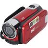 Akozon Videocamera Portatile, Videocamera Dv 1080P 16MP Schermo Girevole TFT da 2,7 Pollici Video 16x per Bambini Zoom Digitale con Cavo USB Mini Lettore Dv Nero (Rosso)